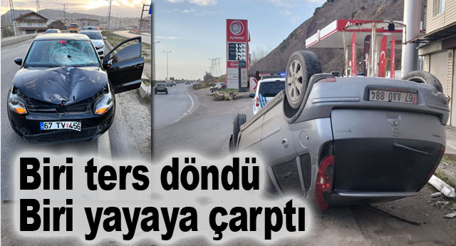 İKİ KAZADA 3 YARALI VAR